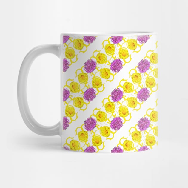 Floral yellow-lilac pattern by Evgeniya